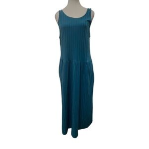 Flower Tea Brand Blue Ribbed Knit Tank Dress with Pockets. Pre owned